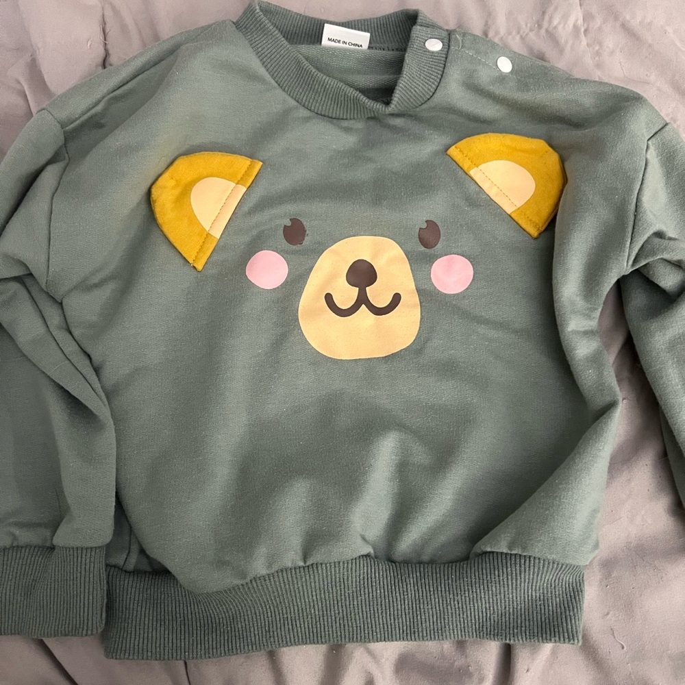 Sweet Bear Face Sweatshirt, 18-24m